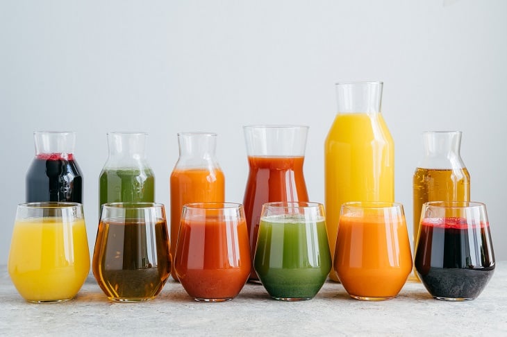 Saft_verschiedene Gläser