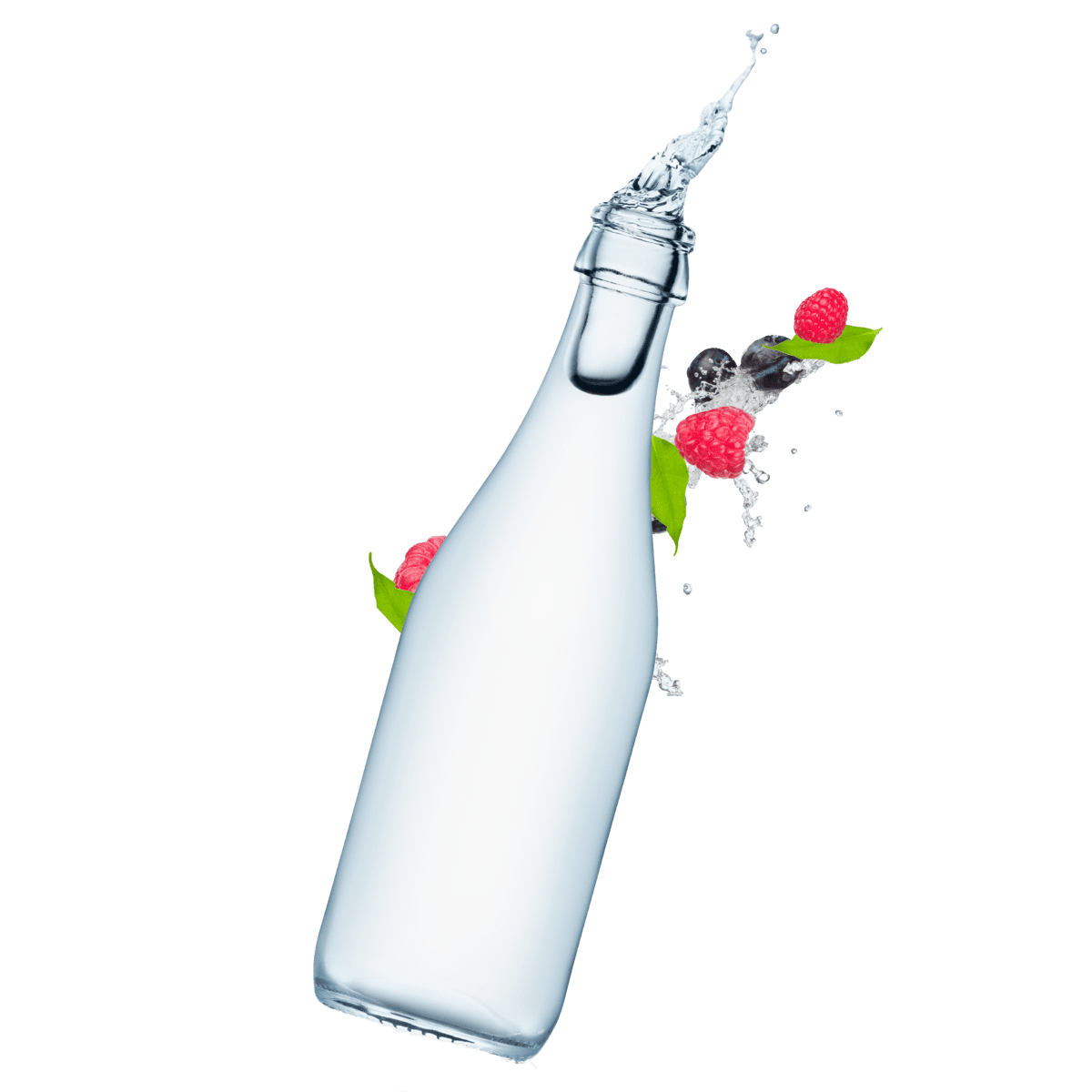 water bottle with berries